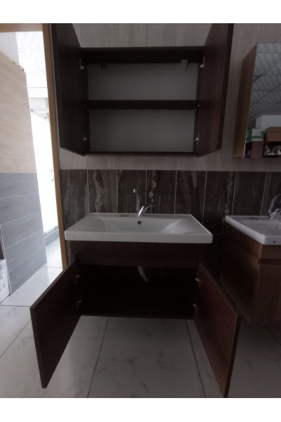 BANYO DOLAP ASMA BERLİN CEVİZ KARE 80 CM 