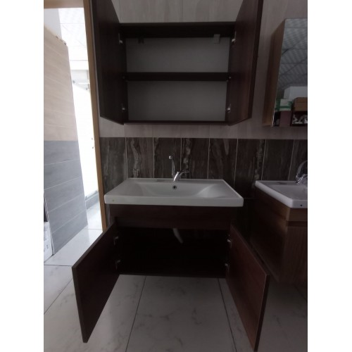 BANYO DOLAP ASMA BERLİN CEVİZ KARE 80 CM 