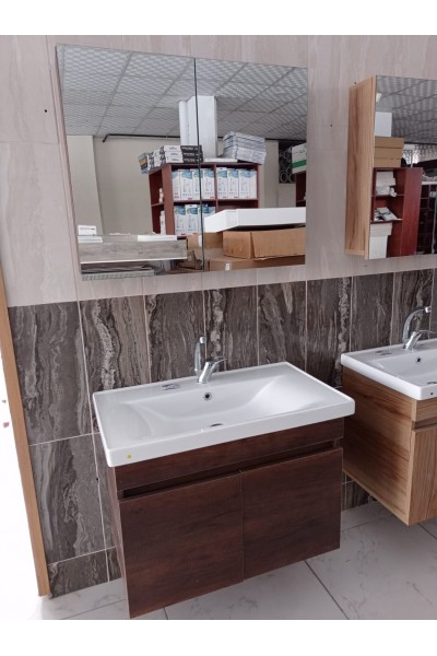 BANYO DOLAP ASMA BERLİN CEVİZ KARE 80 CM 