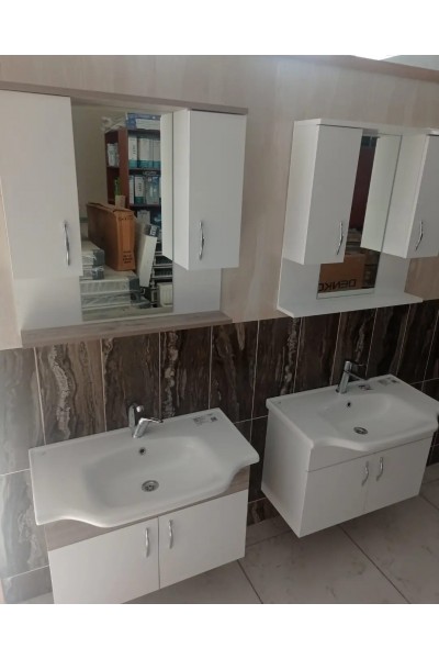 DENKO AKYAZI 80 CM BANYO DOLABI TAKIM